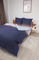 Комплект постільної білизни ТЕП Happy Sleep Statly сімейний синій з білим (2-03797_26418) - мініатюра 4