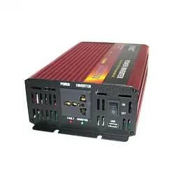 Автоінвертор-перетворювач напруги з функцією плавного пуску 12 V-220 V AR 2500 Вт UKC - мініатюра 2