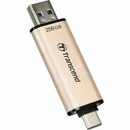 USB флеш накопичувач Transcend 256GB JetFlash 930 Gold-Black USB 3.2/Type-C (TS256GJF930C) - мініатюра 4