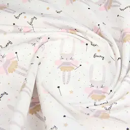 Дитяча постільна білизна в ліжечко FAIRY BUNNY CS3, рожевий (BunnyFairy_Rose_140) - мініатюра 9