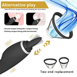 Вібратор Erospace Sweet Play Clitoral Licking Tongue And Vibrator 2in1 A6 - мініатюра 6