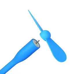 Вентилятор мобільний USB синій - мініатюра 5