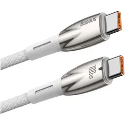 Кабель Baseus Glimmer Series Fast Charging USB-C to USB-C 100w 2m White (CADH000802) [127951] - мініатюра 3