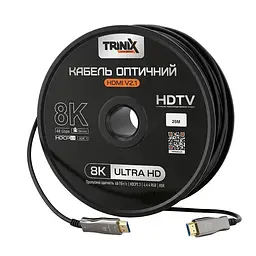 Кабель HDMI V2.1 оптичний 25м Trinix (AOC-HDMI8k-25m) (74-00145) - мініатюра 1
