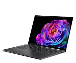 Hоутбук ACER Swift 14 AI OLED SFX14-61G, (NX.JA7EX.001) процесор AMD Ryzen AI 7 350 (до 5,0 ГГц), сенсорний екран 14,5 дюйма, роздільна здатність 2.8K, 32 ГБ, SSD-на RTX 5050 8 ГБ, Windows 11 Домашня, колір «титановий се - мініатюра 5
