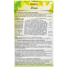 Ласощі Gimbi Drops для гризунів, дропси з морквою, 50 г - мініатюра 2