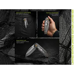 Ніж складаний туристичний Civivi Wellmax (9.1 см) 14C28N / Aluminum сірий - мініатюра 14
