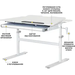 Дитячий стіл Evo-kids TH-220 Grey (TH-220 W/G)  - мініатюра 3