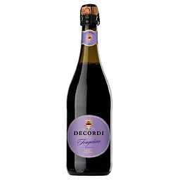 Вино ігристе Decordi Fragolino Rosso, червоне, напівсолодке, 7,5%, 0,75 л