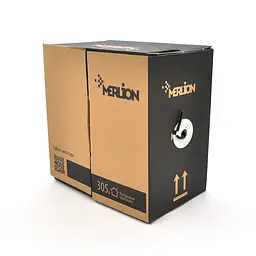 Кабель КНПЕ FTP-cat.6 (4*2*0.54), Merlion, (CCA), для зовн. робіт, 305 м, Black, Corton BOX, Q 2