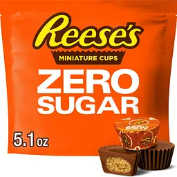 Цукерки Reese's Zero Sugar Miniatures Chocolate Peanut Butter Cups Candy 144г - мініатюра 3