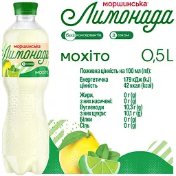 Напій Моршинська Лимонада Мохіто середньогазований 0.5 л - мініатюра 5