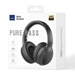 Навушники Wiwu Bluetooth TD-01 Bach Headset чорні - мініатюра 2