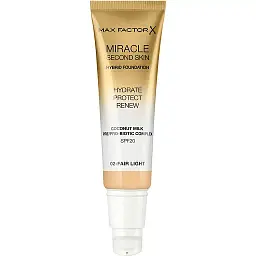 Тональна основа Max Factor Miracle Second Skin відтінок 02 (Fair Light) 30 мл - мініатюра 2