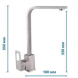 Змішувач для кухні Mixxus FIT 011 SS2819 Нержавіюча сталь - мініатюра 2