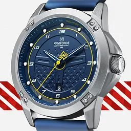 Наручний годинник чоловічий Naviforce Lagune Сріблястий (3091) - мініатюра 5