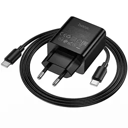 МЗП Hoco N77 Star PD45W (1USB-C) + кабель Type-C to Type-C Black - мініатюра 3