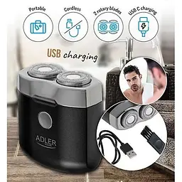 Акумуляторна дорожня бритва Adler AD 2936 до 35 хв роботи - мініатюра 3