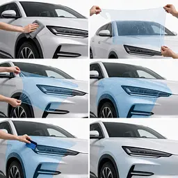 Антигравійна захисна бронеплівка за лекалами для BYD Song Plus I facelift 2023- повний кузов - мініатюра 2