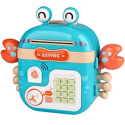 Дитяча скарбничка з Кодовим замком і відбитком Пальца Crab Piggy Bank