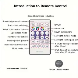 Смарт гірлянда USB 10м RGB з Bluetooth та пультом кольорова світлодіодна розумна LED стрічка AMILL LED - мініатюра 10