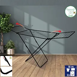 Сушарка для білизни підлогова Casa Si Kolibri 18m Black (CS42191C06E) - мініатюра 3