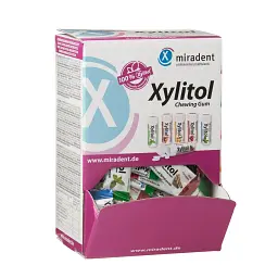 Жувальна гумка з ксилітолом Miradent Xylitol Chewing Gum 200 шт
