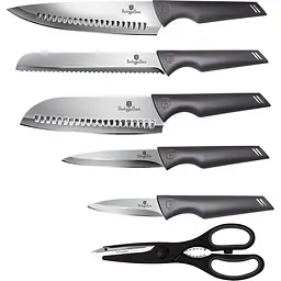 Набір ножів Berlinger Haus Metallic Line Carbon Pro Edition, сірий (BH 2792) - мініатюра 2