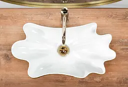 Умивальник Rea Infinity 62x33 white/gold (REA-U3400), Глянцева - мініатюра 6