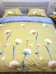 Комплект постільної білизни Ecotton Євро 210х220 см гірчичний Кульбаби (21211А) (23754) - мініатюра 5