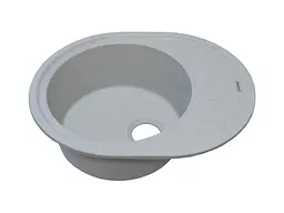 Кухонна мийка Adamant Ovum 615x495x200 світло-сірий 000008386, Сірий - мініатюра 2
