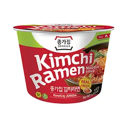 Суп рамен Кімчі Jongga Kimchi Ramen із свіжою капустою кімчі в мисці 129 г.