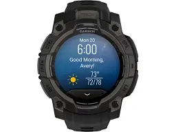 Смарт-годинник Garmin Instinct 3 45mm AMOLED Black with Black Band (010-02936-00) - мініатюра 2