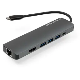 Концентратор Vinga USB-C 3.1 to HDMI+RJ45_1Gbps+3xUSB3.0+SD/TF+PD100W (VHYC8) - мініатюра 4