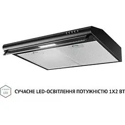 Витяжка пласка Perfelli PL 6144 BL LED - мініатюра 4