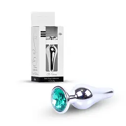 Анальна пробка B-Series HeavyFun Jewellery Silver Plug 9.5 см (зелений) - мініатюра 15