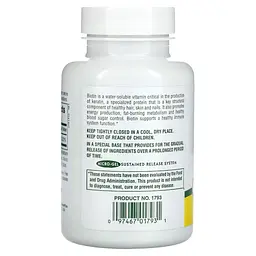 Вітаміни та мінерали NaturesPlus Biotin 10000 mcg 90 таблеток - мініатюра 3