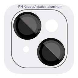 Захисне скло Metal Classic на камеру (у упак.) для Apple iPhone 14 (6.1) / 14 Plus (6.7) Чорний / Midnight