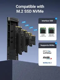 Зовнішній SSD курпус Ugreen CM767 M.2 NVMe USB 3.2 Gen2 10 Гбіт/с алюмінієвий сірий (35267) - мініатюра 3
