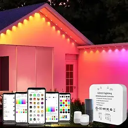 Розумний Smart rgbic світильник для фасадів будинків, довжина 30метрів, 72 led лампи - мініатюра 2