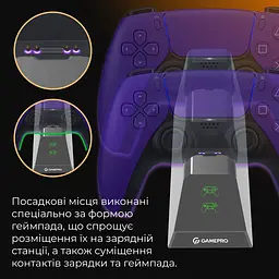 Зарядна станція для геймпадів GamePro PS5 (CHS420B) - мініатюра 5