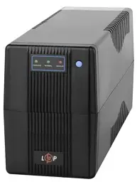 Джерело безперебійного живлення LogicPower U650VA-P Black, 390 Вт, 2 розетки