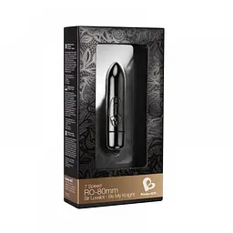 Віброкуля Rocks Off Coloured 7 Speed RO-80mm Midnight Metal, 8х2 см. - мініатюра 2
