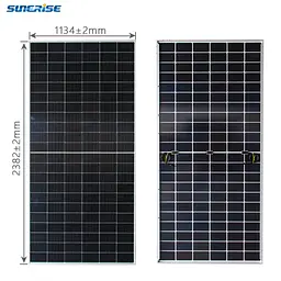 Сонячна панель Sunerise 630 Вт JC615-132-210R-DG N-тип TOPCon Bifacial (Двостороння) - мініатюра 5