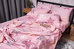 Комплект постільної білизни Moon&Star Бязь Gold Люкс Alpha Pink Дитячий 110x140 см наволочки 2x40x40 см - мініатюра 5