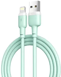 USB Кабель XO NB208 Lightning Liquid Silicone 2.4A 1.0m Зелений