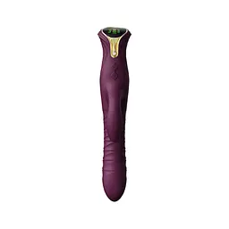 Пульсатор-кролик з вібрацією Zalo Mose Velvet Purple, нагрівання до 42°, кристал Swarovski - мініатюра 5