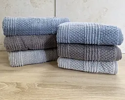 Набір турецьких махрових рушників Cestepe MicroCotton Premium 3 штуки 50x90 + 3 штуки 70х140 Nesha щільність 600 г/м2 - мініатюра 5