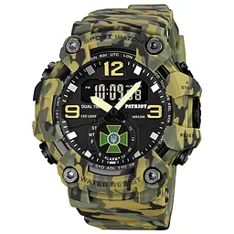 Наручний годинник чоловічий 003CMGRDPS ДПС Зелений камуфляж + Коробка. Patriot acs0031060 - мініатюра 5