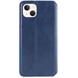 Шкіряний чохол-книжка Getman Cubic PU для Apple iPhone 13 6.1" Синій - мініатюра 2
